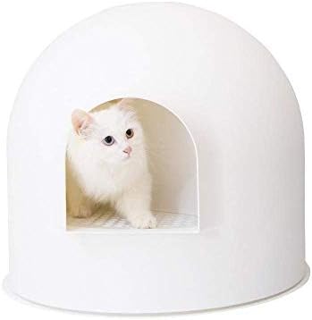 פידן איגלו חתול ארגז חול מארז עם מכסה, גבוהה כיפה מכוסה ארגז חול בית עם מודרני מינימליסטי עיצוב, זוכה של גרמנית אדום