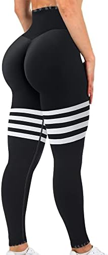 אסאגי סקראנץ 'הרמת חותלות אימון לנשים מכנסי יוגה מותניים גבוהים מגבירים כושר חדר כושר חלק של שלל חלקה