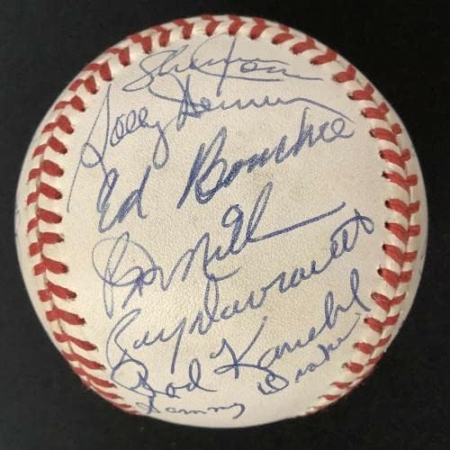 1962 NY Mets Team חתום בייסבול WDW עשיר אשברן פרנק תומאס אוטומו +25 JSA 1 - כדורי בייסבול עם חתימה