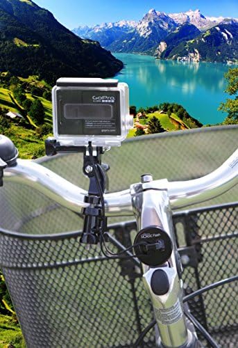 הרכבה על אופני כידון למצלמות GoPro -מושב מושב/מהדק מושלם לאופניים ועוד -עם ברגי מתכת + זרוע ציר מתכווננת