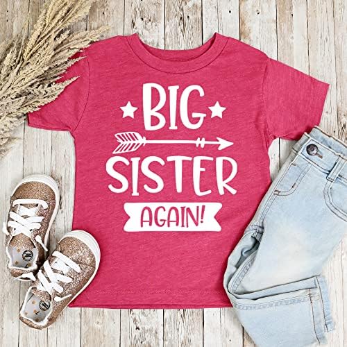 חץ אחות גדולה שוב חולצות הודעה על אחים לתלבושות אחים לתינוקות ופעוטות