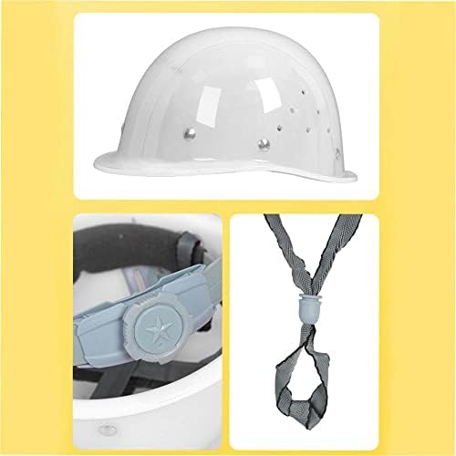 קסדת בטיחות פלדה פלסטית תעשייתית עם חורים נושמים מגנים על כובע קשה לבן לעובד בנייה חיצונית מטפסת לבנה