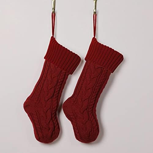 גרבי גרביים לקישוט שקית חג המולד גרבי סריגת גרבי סריגה חבילה לחבוט קולב של קולב