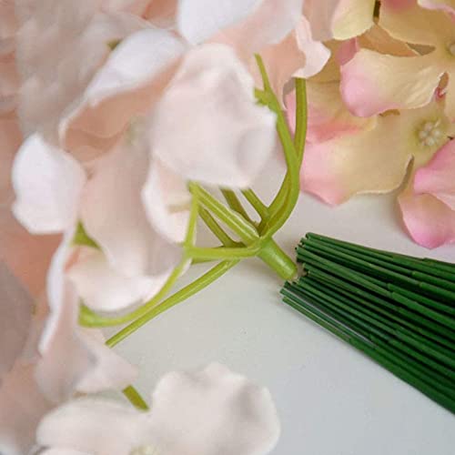 Naudilife 100 pcs גזע פרחוני פלסטי, מוט פרחים מלאכותי, חוטי פרחים ירוקים של חוט צמח, אידיאלי לאיש המלאכה, 18 סמ ו -25