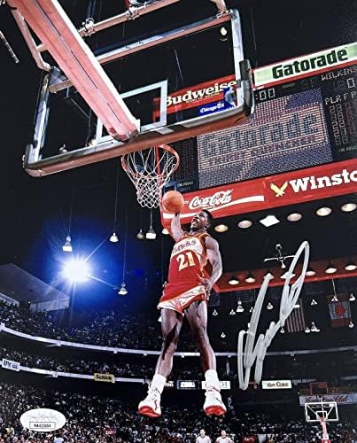 דומיניק וילקינס חתום על חתימה 8x10 תמונה JSA אימות 2 - תמונות NBA עם חתימה