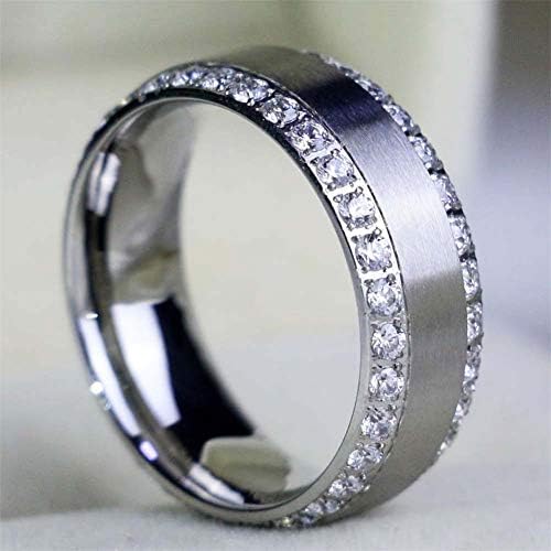טבעת נישואין סט שתי טבעות שלו זוגות טבעות תואמות לנשים 2 יחידות זהב לבן מלא כיכר סי. ז. טבעת אירוסין לחתונה ערכות