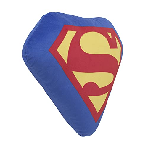 הכל ילדים סופרמן כחול, אדום, וצהוב סמל קטיפה דקורטיבי פעוט כרית, 1 לספור