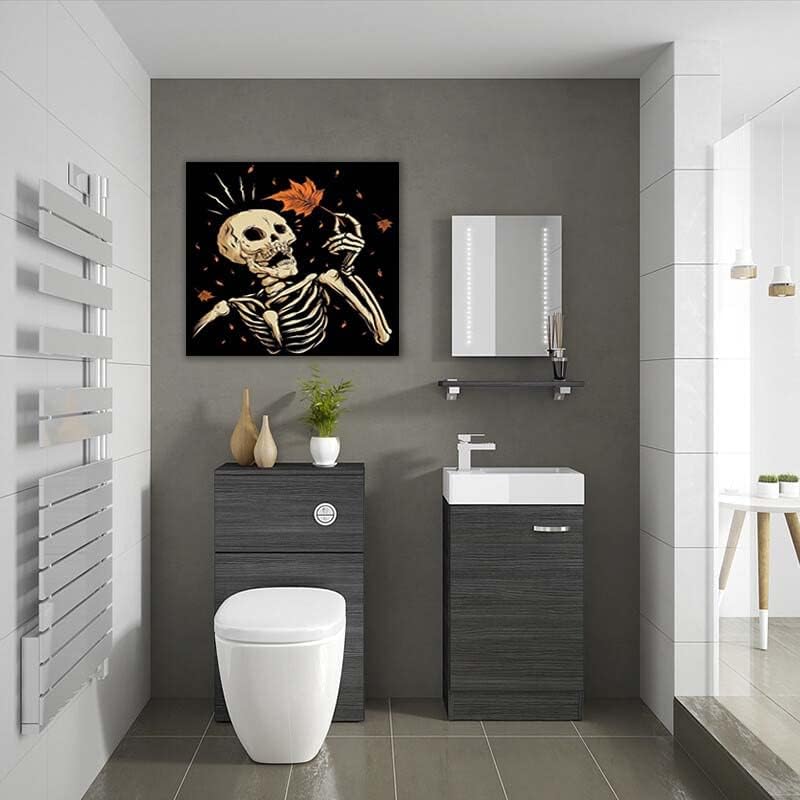ZYCH HAPPY HALLOWEEN SCEEDON שמן ציור ציור דקורטיבי אמנות קיר בד תלויה ישירות בסלון חדר השינה מטבח וקישוט אמבטיה,