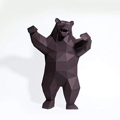 WLL-DP דוב חום DIY נייר פסל נייר תלת מימד דגם נייר גיאומטרי קישוט ביתי