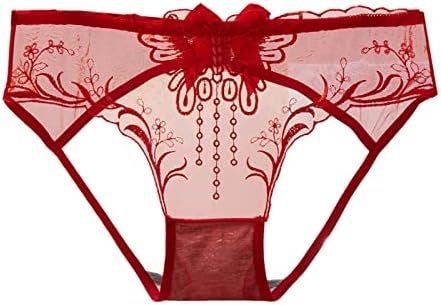 תחתונים סקסיים לנשים שובב חוטיני סרוגה תחרה פרחונית מתיחה כותנה תחתונים חלקים תחתונים מסולסלים בהלבשה תחתונה