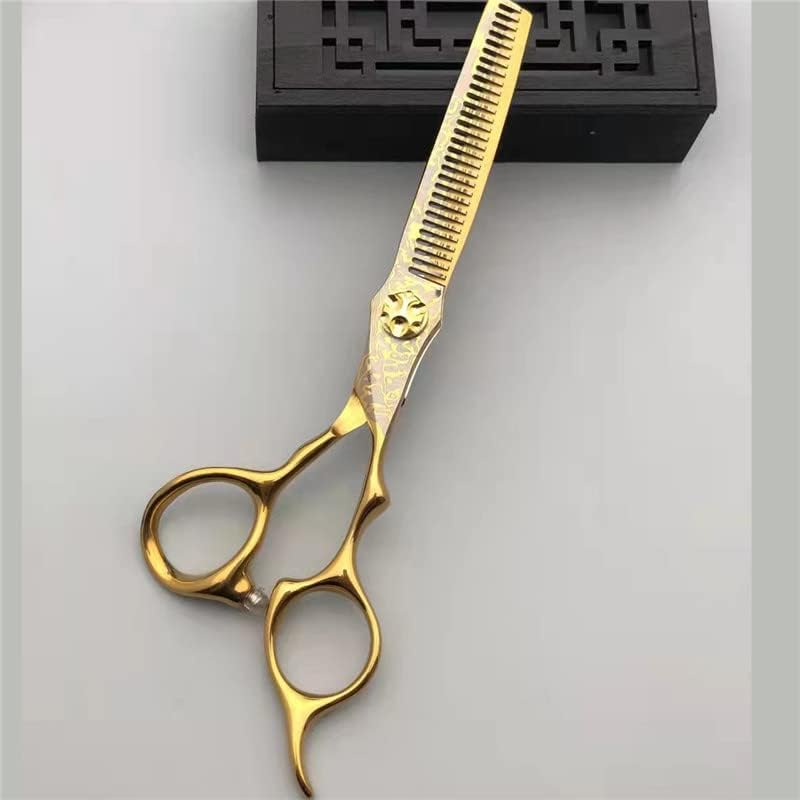 מספריים חיתוך שיער, 6 אינץ 'יפן מקצועית 440C מספריים מפלדה מספריים שיער זהב מספריים תספורת תספורת דליל מספריים מספריים מספריים