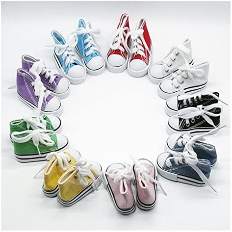Huieu 1pairs צבעים מאוצפים 7.5 סמ נעלי ספורט בובה נעלי בד עבור 1/3 1/4 BJD בובות נעליים