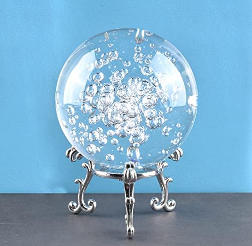 Chezmax Crystal בגודל 2.3 אינץ 'בועת בועה כדור נייר משקל נייר כדור זכוכית מדהים לכדור דקורטיבי לצילום קדוש
