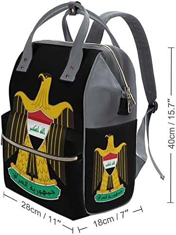 מעיל הנשק של תיק חיתול עיראק תרמיל תרמיל יולדות תיק חיתול רב -פונקציונלי רב -פונקציונלי נסיעות אטום למים סיעוד כתף