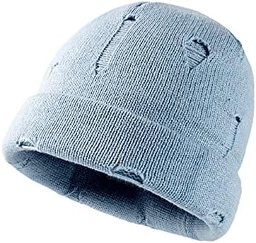 כובע מזדמן סרוג כובע סרוג כובע אופנה מוצק כובע בייסבול חיצוני עם חור קוקו לנשים