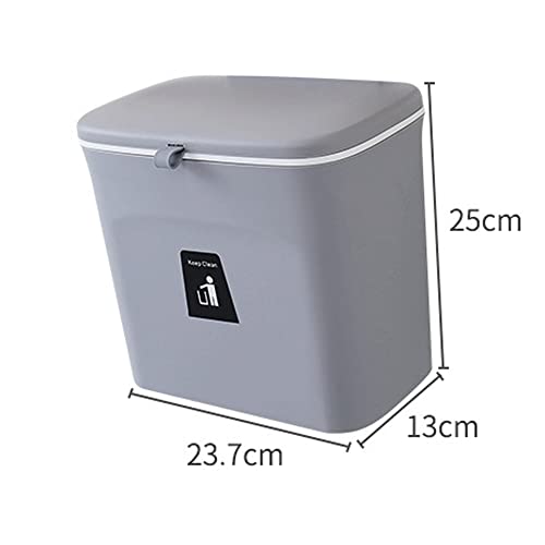 קיר רכוב אשפה יכול עם מכסה פסולת סל מטבח ארון דלת תליית אשפה סל אשפה