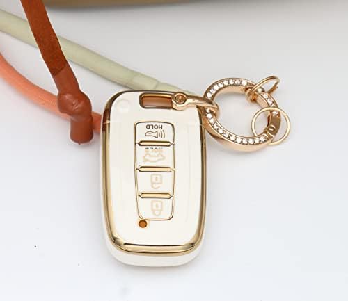 WSAUTO מפתח כיסוי פוב עם מחזיק מפתחות מתכת תואם לקיה בורגו פורטה אופטימה סורנטו נשמה ספורטאז 'ריו יונדאי