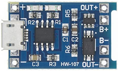 Hifasi TP4056 +הגנה פונקציות כפולות 5V 1A מיקרו USB 18650 ליתיום סוללות טעינה מודול 1 PCS