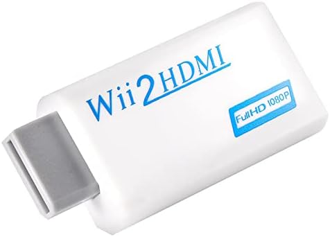 KUIDAMOS WII לממיר HDMI, לבן ללא הפסד שידור WII למתאם HDMI מתאם שמע מתאם שמע עבור WII WII למתאם ממיר HDMI עבור WII