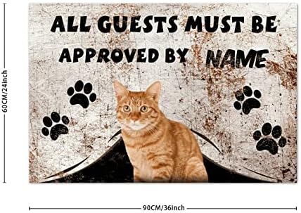 כל האורחים חייבים להיות מאושרים על ידי מחצלת מטבח חתול כפות חתול טביעת רגל שטיחי קוקוס קוקוס מתייבש במהירות