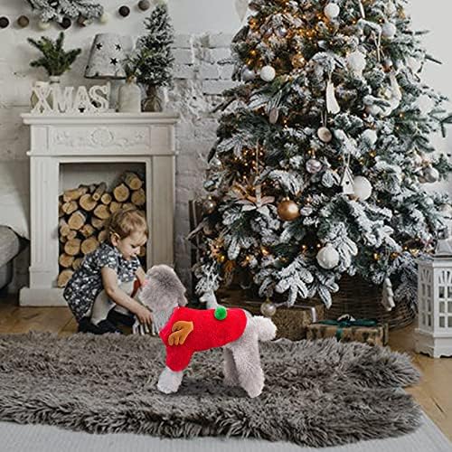 משובץ כלב שמלת לרתום חתול בגדי חג המולד לחיות מחמד כלב עם שלך חם לחגוג חג המולד צמר לחיות מחמד בגדי כלב סווטשירט סט