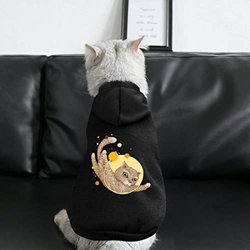 שטח זבוב חתול קפוצ'ון חיות מחמד חמוד סווטשירט חורף עם כובע לחתול כלב תלבושת תלבושת מזג אוויר קר