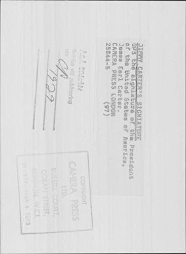 צילום וינטג 'של חתימת ג'ימי קרטר.