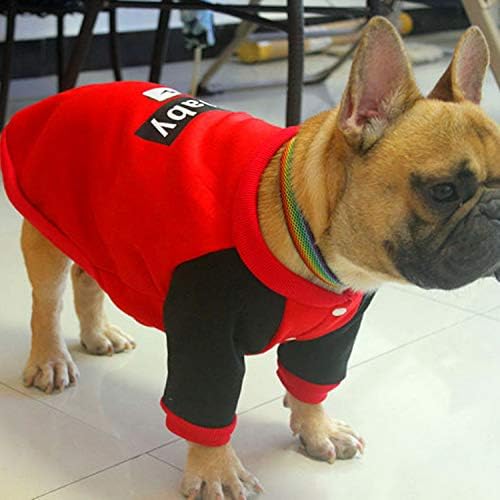 כלב סוודר סוודר מעיל עבור צרפתית בולדוג גורי כותנה מרופד גור מעיל חם חולצות קר מזג אוויר לחיות מחמד נים בגדים