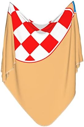סמל לאומי של שמיכת תינוקות קרואטיה מקבלת שמיכה לעטיפת כיסוי חוט -יילוד של תינוקות