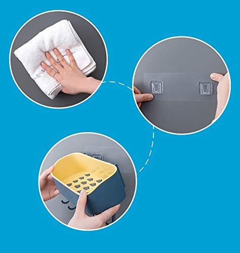 מדפי אמבטיה של סיקילין מדפים צפים מפלסטיק מדפי אחסון רכוב על קיר למטבח, קיר דבק עצמי של אמבטיה