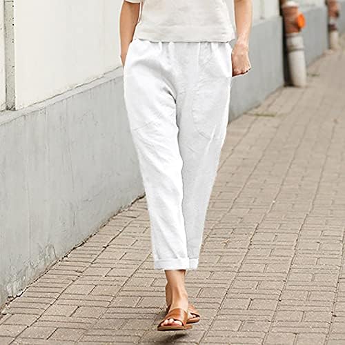 נשים רך מכנסיים מכנסיים מכנסיים לנשים לבן בתוספת אטימות כיס מכנסיים גודל מזדמן בתוספת גודל 3