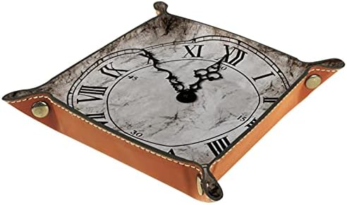 שעון וינטג 'עם קופסת מרקם קופסת מיטה שולחן עבודה שולחן עבודה החלפת ארנק מקש מטבע קופסת מגש מגש