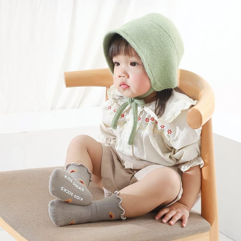 ADEIMOO תינוקת נערת לא החלקה גרביים פעוט יילוד גרבי פרע רעלים תינוקות אנטי תלוש גרב כותנה 5 זוגות