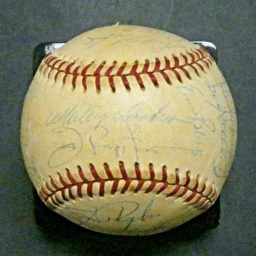 1972 קבוצת קאבס שיקגו חתמה על בנקס בייסבול וויליאמס סנטו עם מכתב מלא של JSA - כדורי בייסבול עם חתימה