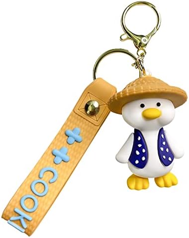 גברים של מפתח טבעת חמוד ברווז תליון רכב מחזיק מפתחות תיק תליית קישוט קריקטורה מחזיק מפתחות מחזיק מפתחות לנשים
