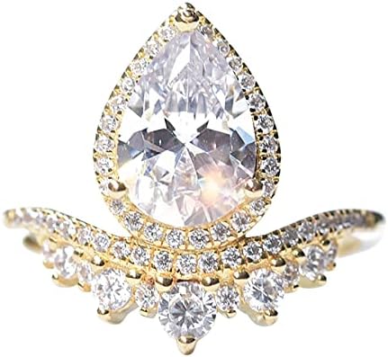 2023 מעורבות חדשה עגולה חתוכה זירקונים נשים טבעות נישואין טבעות תכשיטים לאישה נשות יהלום מלאות טבעת טבעת גודל 11