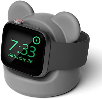 Afooyo Bear Tharger Stand מחזיק מזח סיליקון לסדרת Apple Watch 8/Ultra/SE2/7/6/SE/5/4/3/2/1, דוב טעינה של דוב IWatch, תומך