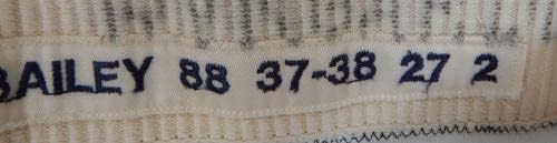 1988 יוסטון אסטרוס מארק ביילי 6 משחק משמש למכנסיים לבנים 37-38 DP27327 - משחק משומש מכנסי MLB