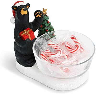 מתנות נושאות דמדאקו שחור 6 על 5.5 אבן שרף וזכוכית צלחת ממתקים לחג המולד