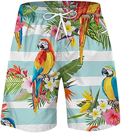 חוף מכנסיים קצרים לגברים רשת רירית מכנסיים קצרים מהיר יבש קיץ קצר בגד ים טרופי לוח קצר מכנסיים עם כיסים