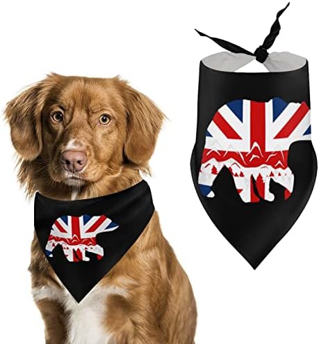 בריטי דגל דוב הרי כלב בנדנה מתכוונן לחיות מחמד צעיף מטפחת משולש ליקוק לכלבים חתולים