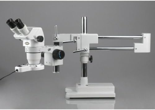 מיקרוסקופ זום סטריאו משקפת מקצועי של אמסקופ זם-4ביו3, עיניות פי 10 ו-20, הגדלה פי 2-180, מטרת זום פי 0.67-4.5,