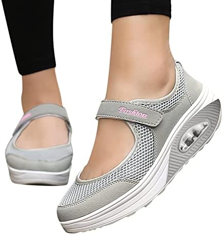 סנדלי פלטפורמה של Pgojuni לנשים, נעלי הליכה מחליקות אוויר סוכרתיות, נעלי סוכרת אורטופדיות עם תמיכה בקשת