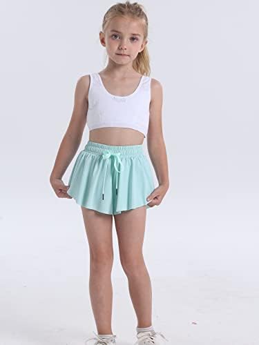 מכנסיים קצרים זורמים לנערות נערות חדר כושר אתלטי מפעיל מכנסיים קצרים