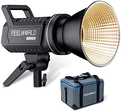 Feelworld FL225B 225W Light Light ו- FSP60 60 סמ Parabolic Softbox, US 3 Plong Plug Power כבל