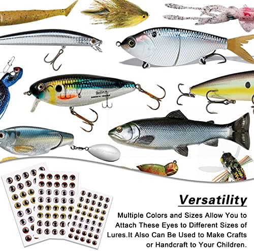 עיני דיג לפתיונות, תלת מימד/4D/5D ריאליסטי פיתוי עיניים עיניים דיג פיתיון ערכת חומר קשירה לעוף כלי דיג DIY