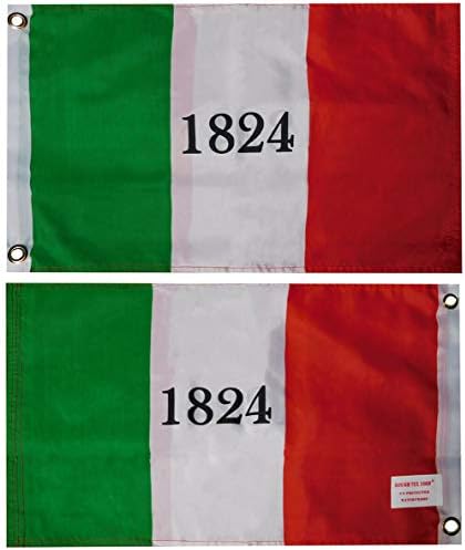 אמריקאי סיטונאי סופרסטור אלמו 1824 טקסס מקורי דו צדדי 100D ארוג פולי ניילון 12 x18 באנר דגל