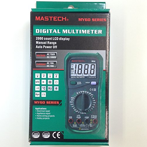 Mastech My64 Multimeter Multimeter AC/DC מתח מתנגד גלאי התנגדות עם דיודה