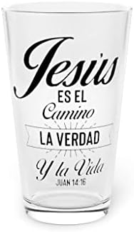 כוס בירה פיינט 16 עוז חידוש אל קמינו, לה ורדד ולה וידה חואן 14: 16 כתבי וינטג ' 16 עוז