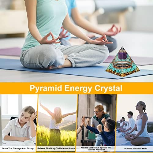 פירמידה של אורגון Mxiixm לאנרגיה חיובית, פירמידה קריסטל אמטיסטית, ריפוי פירמידות קריסטל להפחתת מדיטציה של צ'אקרה רייקי